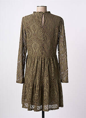 Robe courte coupe évasée manches longues vert MOLLY BRACKEN femme