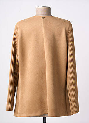Veste casual col rond beige MISS TONIC femme