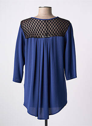 Blouse imprimé fantaisie manches 3/4 bleu JAZZ femme