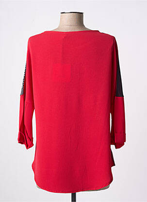 Blouse imprimé fantaisie manches 3/4 rouge EGO femme
