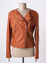 Veste simili cuir marron MISS SISSI pour femme seconde vue