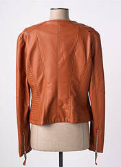 Veste simili cuir marron MISS SISSI pour femme seconde vue