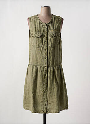 Robe mi-longue sans manche sans manche vert LE TEMPS DES CERISES femme