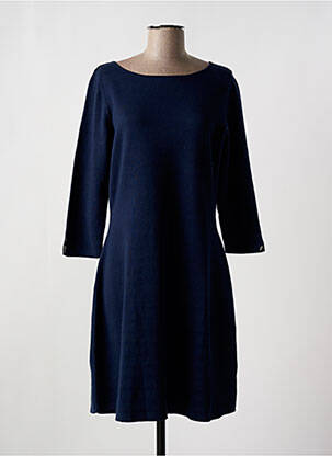 Robe mi-longue manches longues manches longues bleu TOMMY HILFIGER femme