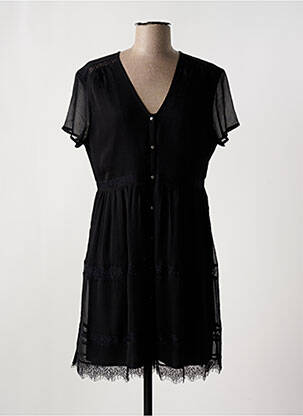 Robe courte manches courtes manches courtes noir LE TEMPS DES CERISES femme