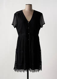 Robe courte manches courtes manches courtes noir LE TEMPS DES CERISES femme