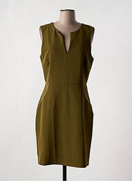 Robe mi-longue tissage crêpe sans manche vert VERO MODA femme