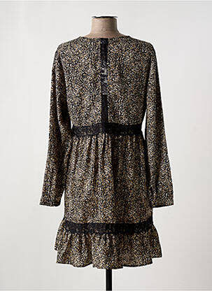Robe courte manches longues manches longues marron LE TEMPS DES CERISES femme