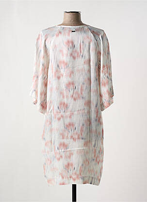 Robe mi-longue manches 3/4 manches 3/4 beige ARMANI EXCHANGE femme