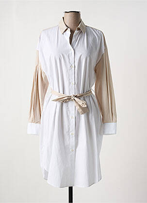 Robe mi-longue manches longues manches longues blanc ARMANI EXCHANGE femme