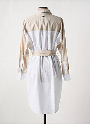 Robe mi-longue manches longues manches longues blanc ARMANI EXCHANGE femme