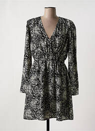 Robe courte manches longues manches longues noir LE TEMPS DES CERISES femme