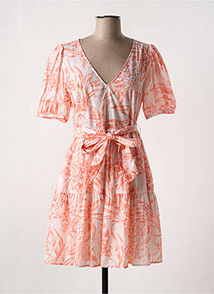 Robe courte manches courtes manches courtes orange TOMMY HILFIGER femme