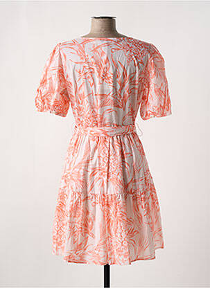 Robe courte manches courtes manches courtes orange TOMMY HILFIGER femme