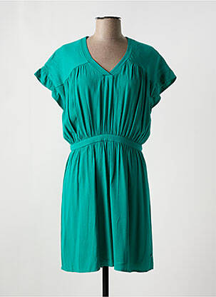Robe courte manches courtes manches courtes vert LE TEMPS DES CERISES femme