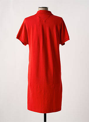 Robe mi-longue manches courtes manches courtes rouge TOMMY HILFIGER femme