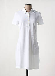 Robe mi-longue manches courtes manches courtes blanc LACOSTE femme