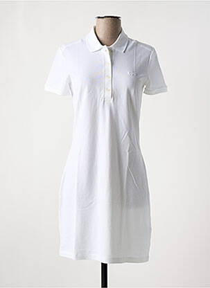 Robe mi-longue manches courtes manches courtes blanc LACOSTE femme