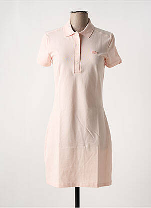 Robe mi-longue manches courtes manches courtes rose LACOSTE femme