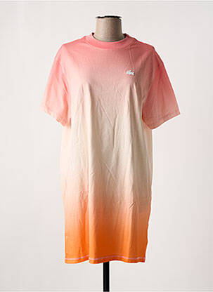 Robe courte manches courtes manches courtes orange LACOSTE femme