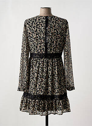 Robe courte manches longues manches longues noir LE TEMPS DES CERISES femme