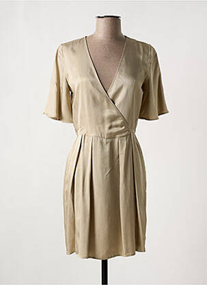 Robe courte manches courtes manches courtes beige ARMANI EXCHANGE femme