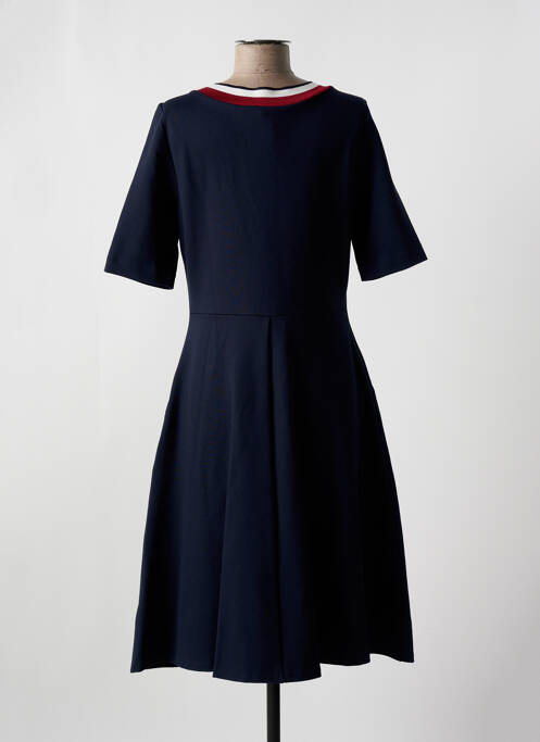Robe mi-longue coupe évasée manches courtes bleu TOMMY HILFIGER femme