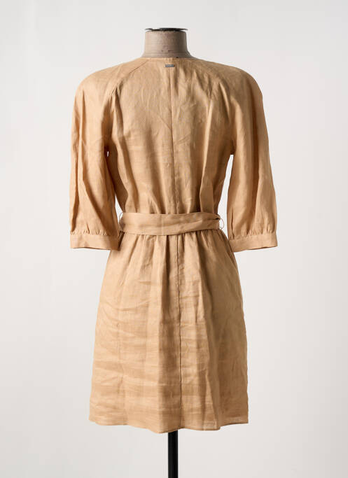 Robe courte manches 3/4 manches 3/4 marron ARMANI EXCHANGE femme