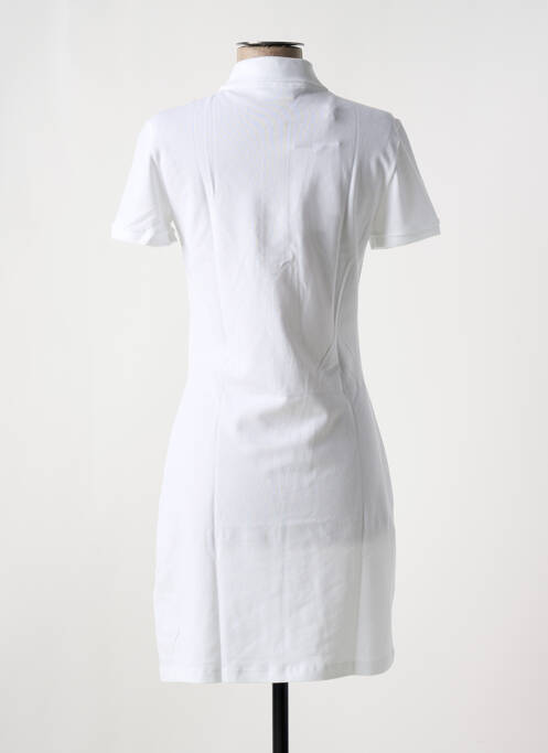 Robe mi-longue manches courtes manches courtes blanc LACOSTE femme