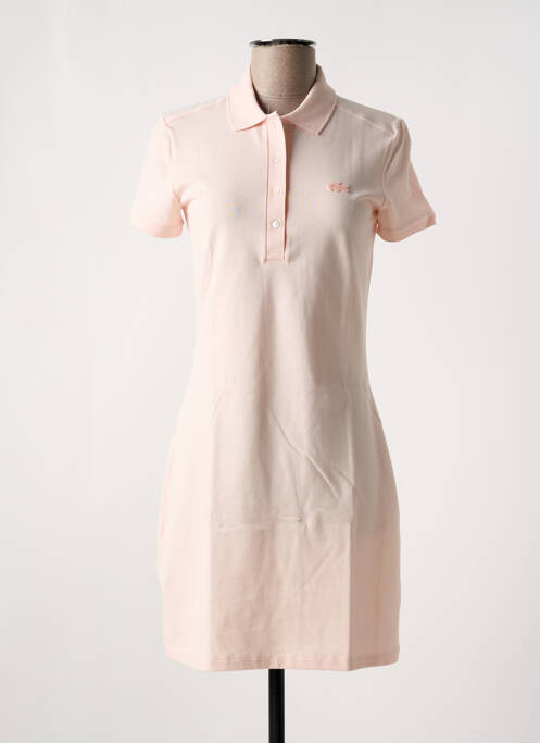 Robe mi-longue manches courtes manches courtes rose LACOSTE femme