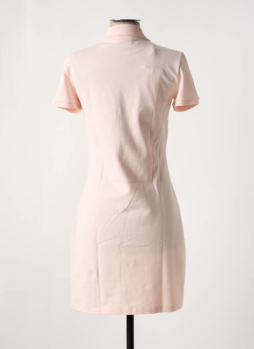 Robe mi-longue manches courtes manches courtes rose LACOSTE femme