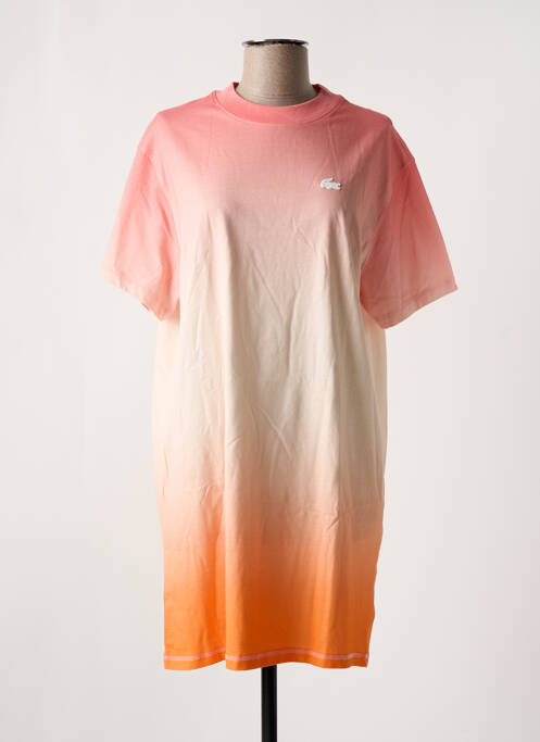 Robe courte manches courtes manches courtes orange LACOSTE femme