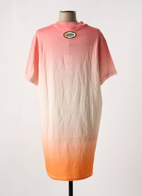 Robe courte manches courtes manches courtes orange LACOSTE femme