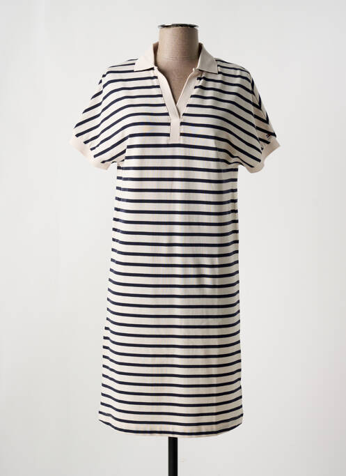 Robe mi-longue manches courtes manches courtes blanc TOMMY HILFIGER femme