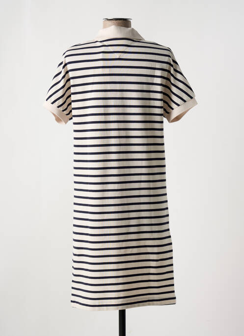 Robe mi-longue manches courtes manches courtes blanc TOMMY HILFIGER femme