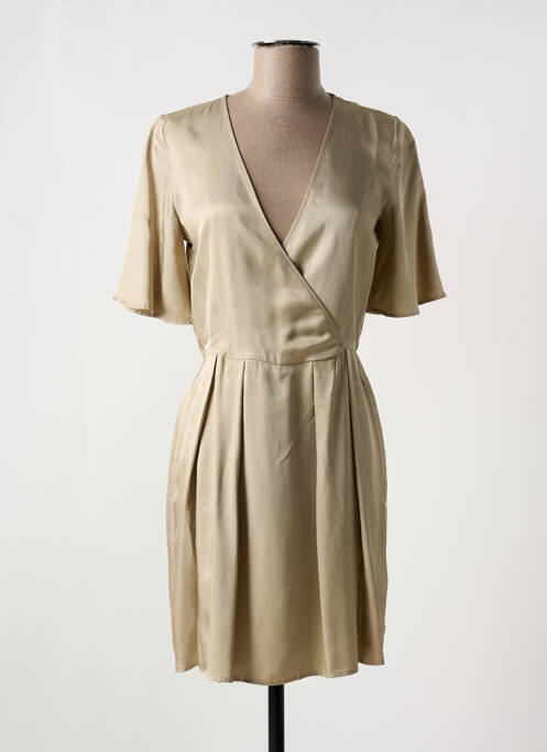 Robe courte manches courtes manches courtes beige ARMANI EXCHANGE femme