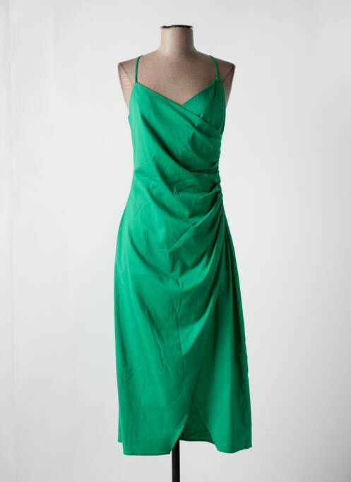 Robe mi-longue vert SALSA pour femme