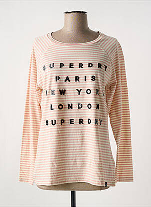 T-shirt manches longues manches longues rose SUPERDRY femme