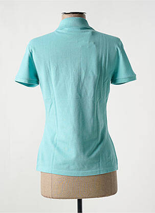 Polo broderie manches courtes bleu LACOSTE femme