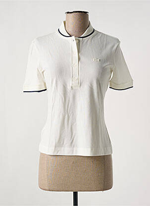 Polo stretch manches courtes beige LACOSTE femme