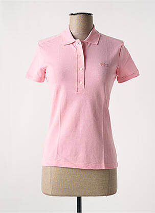 T-shirt stretch manches courtes rose LACOSTE femme