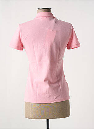 T-shirt stretch manches courtes rose LACOSTE femme