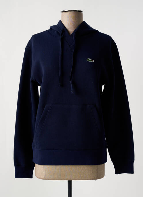 Sweat-shirt à capuche bleu LACOSTE pour femme