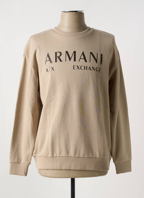 Sweat-shirt marron ARMANI EXCHANGE pour homme
