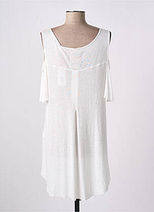 T-shirt col v manches courtes blanc SUPERDRY femme