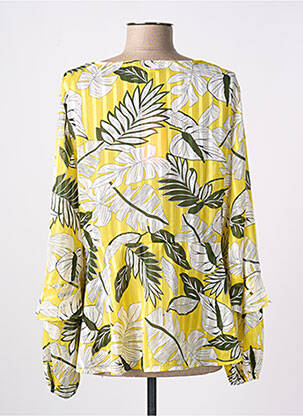 Blouse légère et transparente manches longues jaune GRACE & MILA femme
