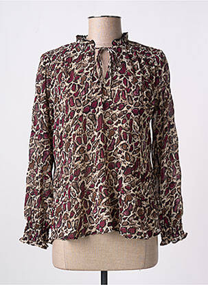 Blouse légère et transparente manches longues noir LE TEMPS DES CERISES femme
