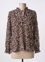 Blouse légère et transparente manches longues noir LE TEMPS DES CERISES femme