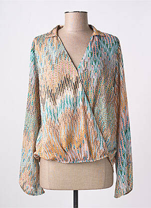 Blouse imprimé fantaisie manches longues orange SALSA femme