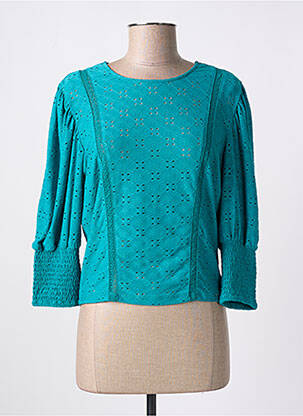 Top stretch manches 3/4 bleu SALSA femme